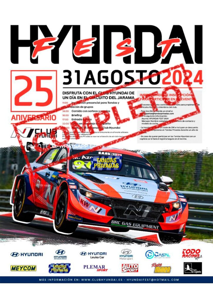 JARAMA…. grupo privado HYUNDAI FEST 31.08.2024